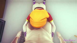 Dragon Ball Hentai - vidika Pan boobjob, sesati in prodrli